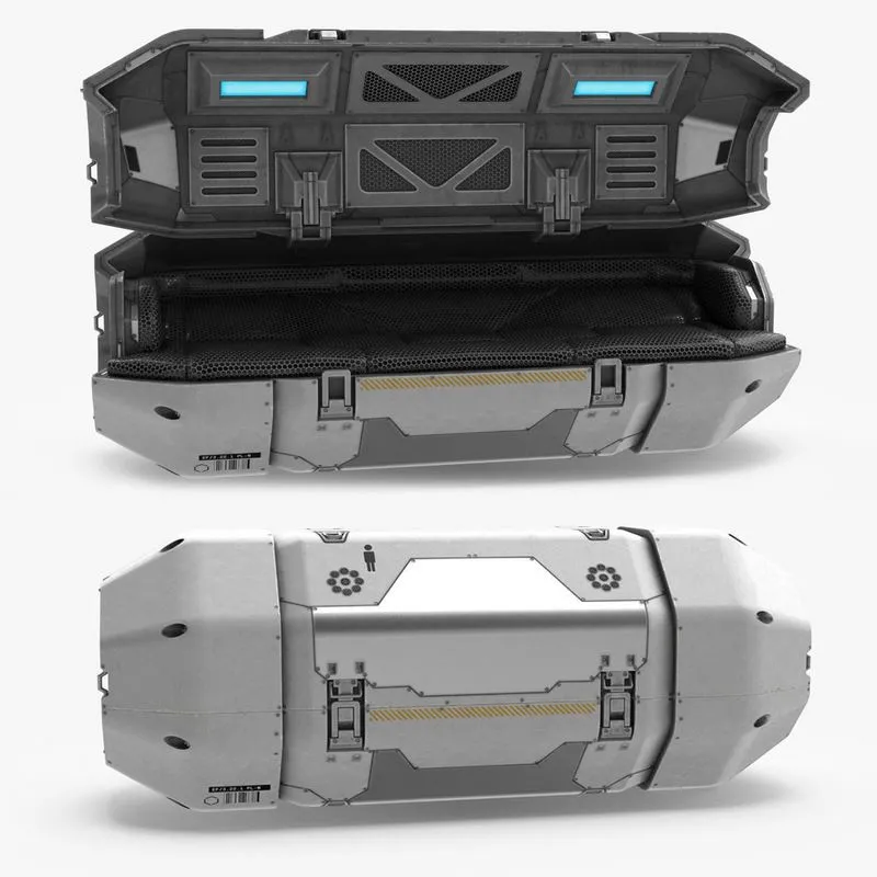 PBR Game 3D Models - Sci Fi Sleep Capsule