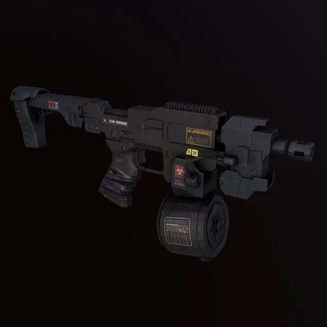 PBR Game 3D Models – Sci-Fi Weapon Cyber Riffle