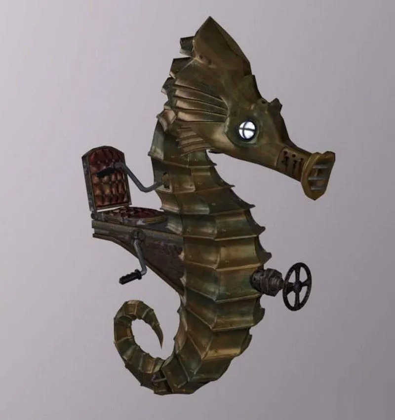 PBR Game 3D Models - SeaHorse Ride
