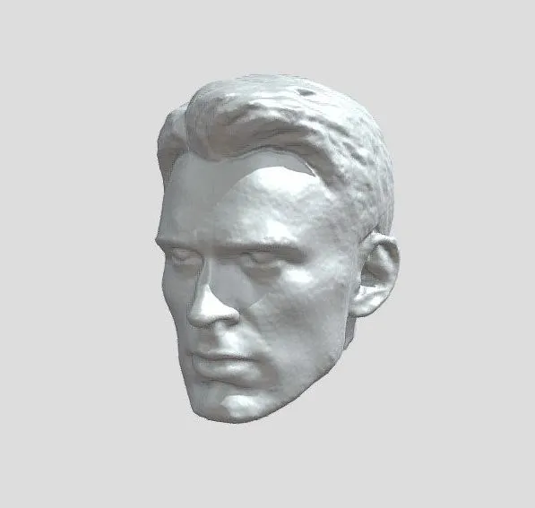 PBR Game 3D Models - Seal Scan Captain America Replaceable Part Head