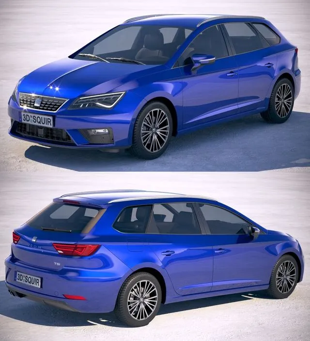 PBR Game 3D Models - Seat Leon ST 2019