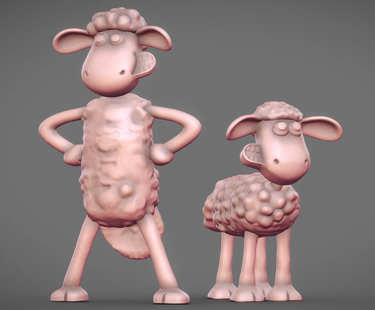 PBR Game 3D Models - Shaun The Sheep Printable