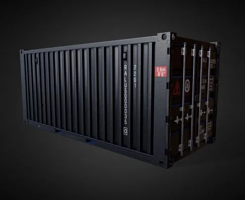 PBR Game 3D Models - Shipping Container   Tutorial Included