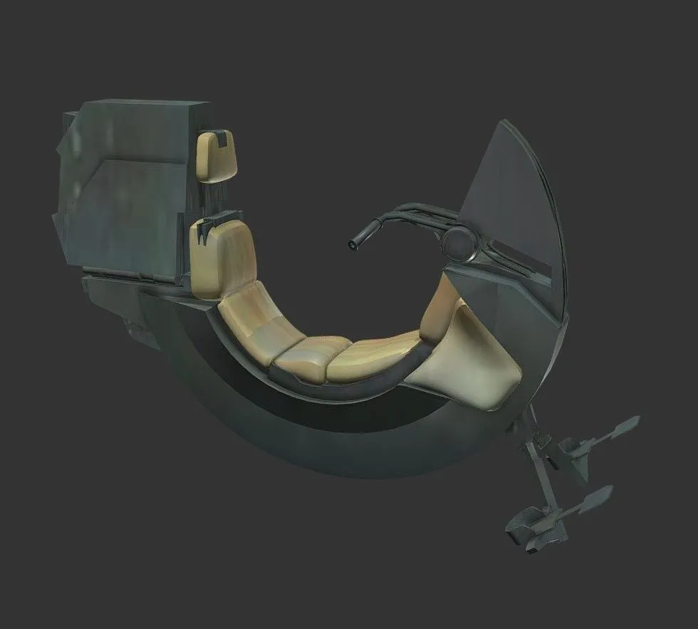 PBR Game 3D Models - Sith Speeder