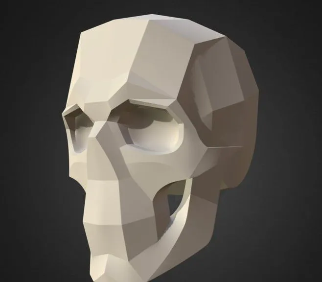 PBR Game 3D Models - Skull Planar