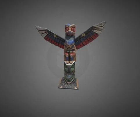 PBR Game 3D Models – Small Wood Totem