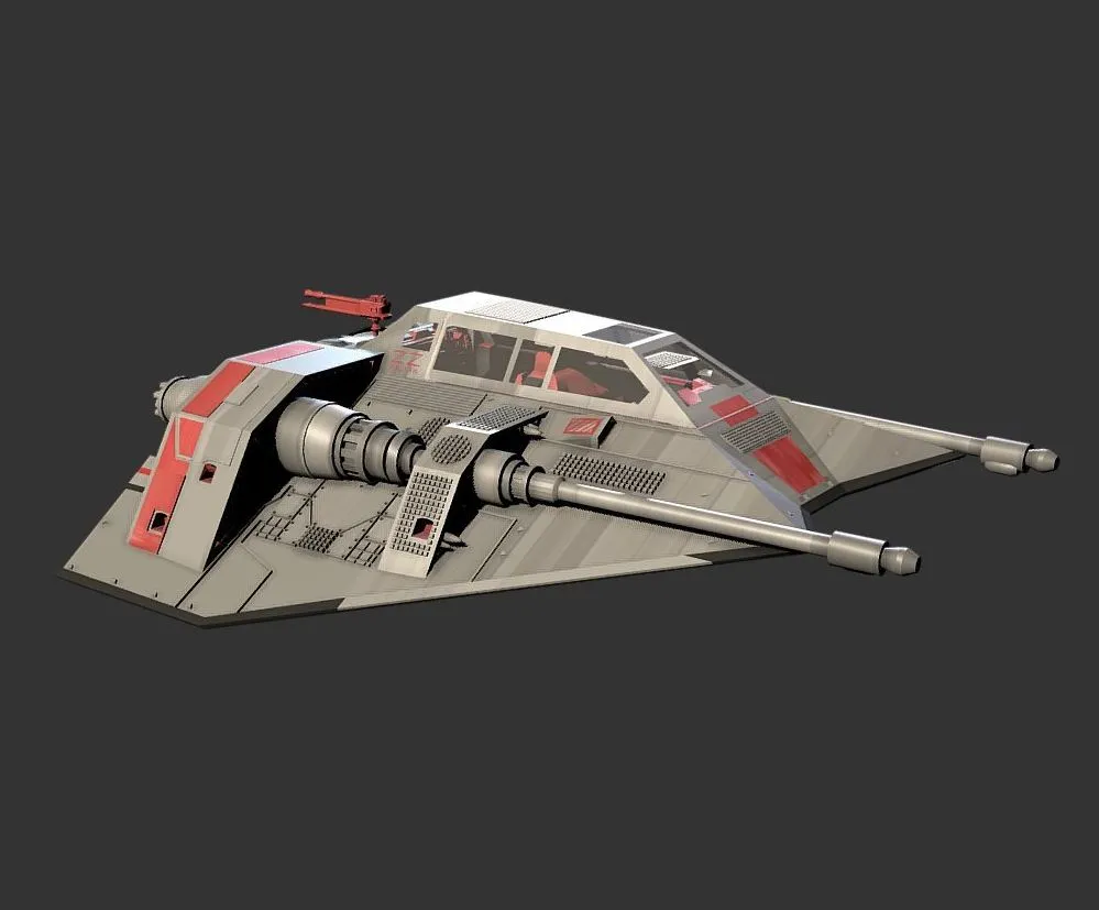 PBR Game 3D Models - Snow Speeder