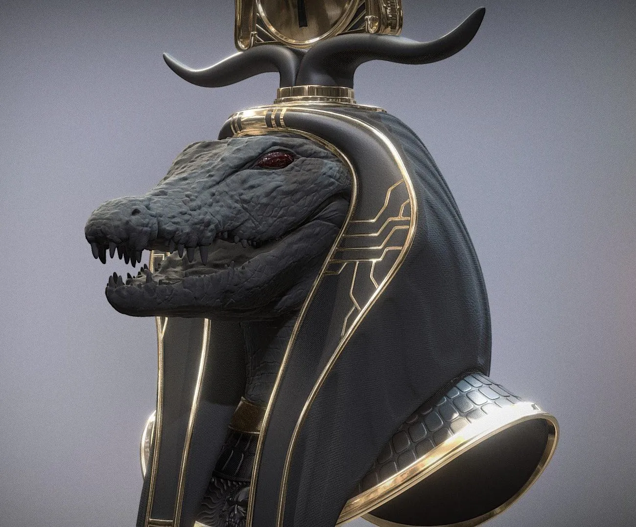 PBR Game 3D Models - Sobek 1