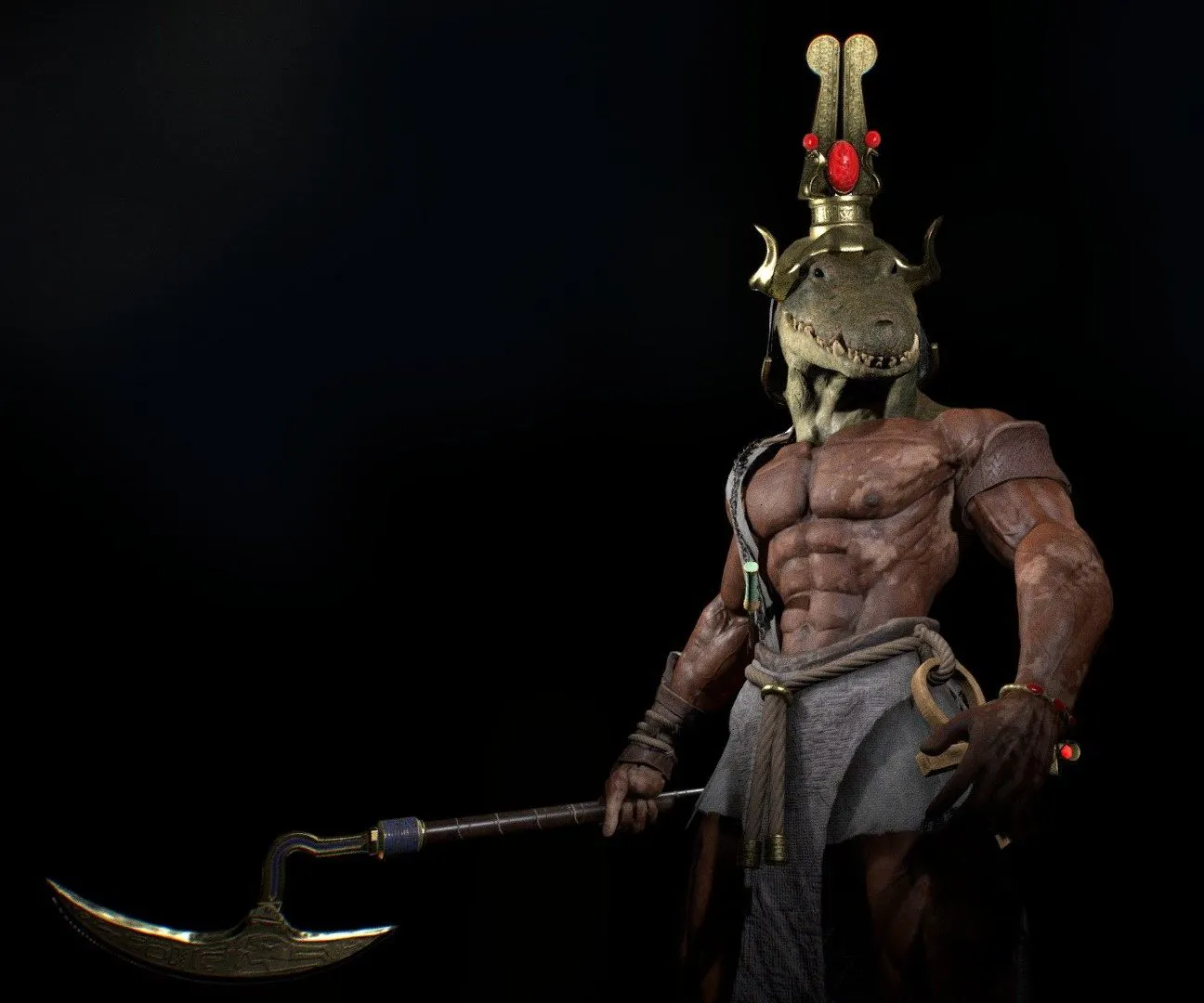 PBR Game 3D Models - Sobek Creator Of The Nile