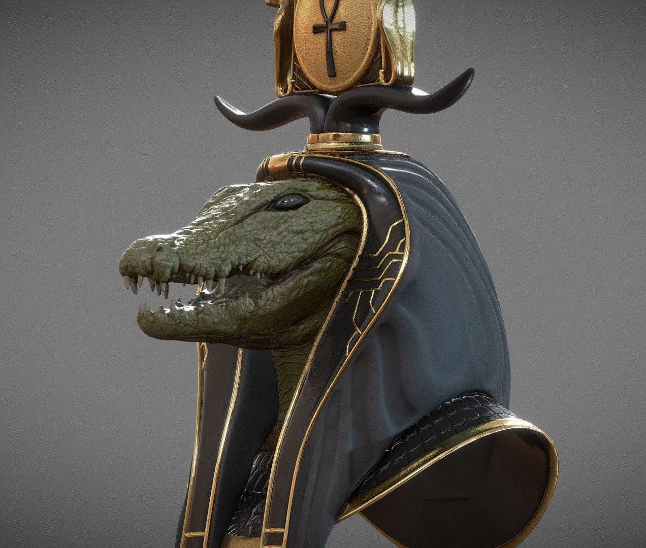 PBR Game 3D Models - Sobek Mask