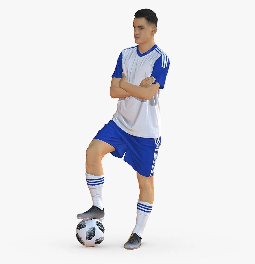 PBR Game 3D Models - Soccer Player 1114 4