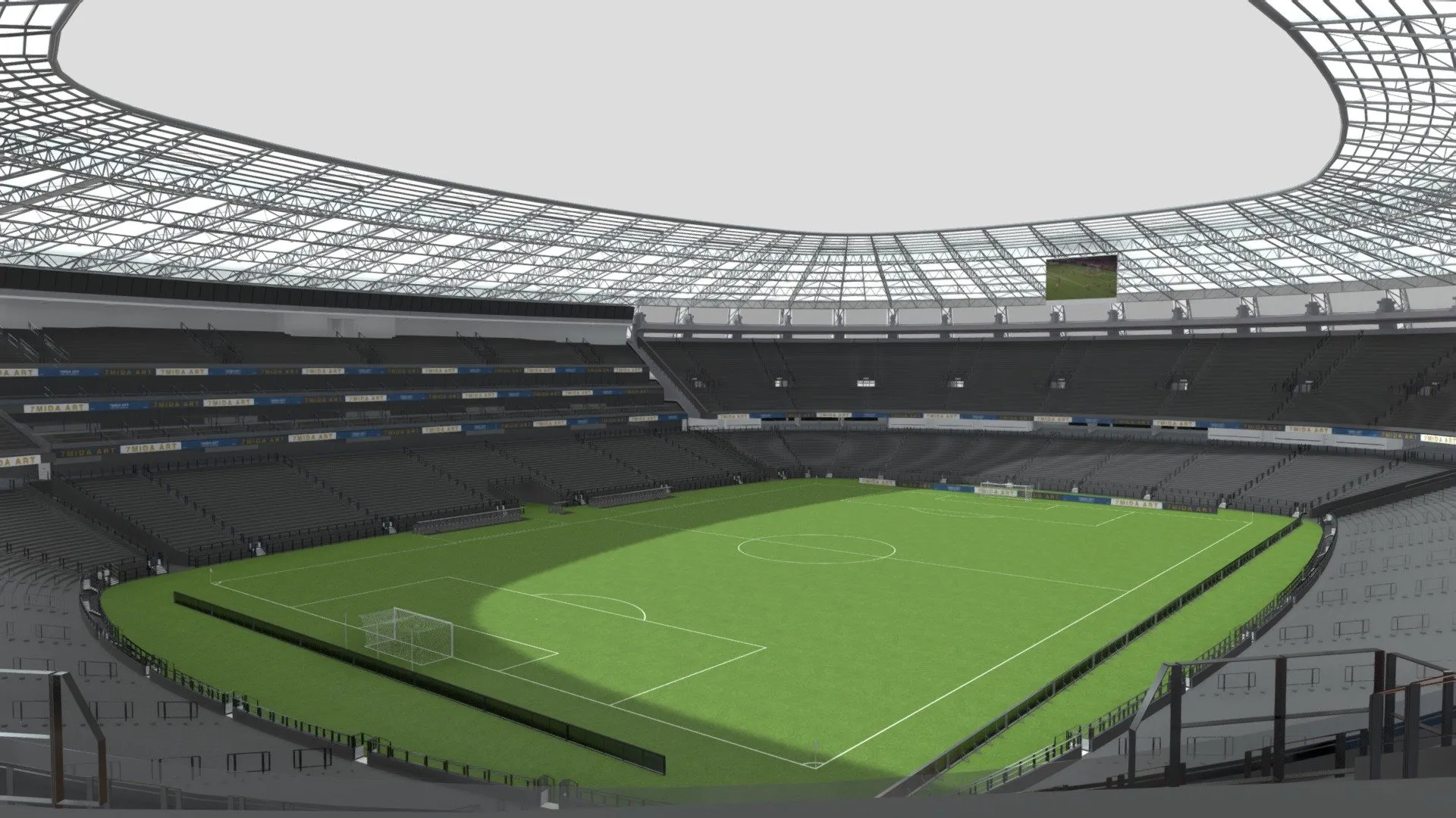 PBR Game 3D Models - Soccer Stadium