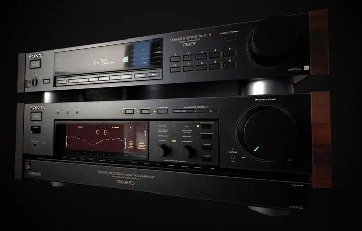 PBR Game 3D Models - Sony ES TA-E1000ESD & ST-S730ES