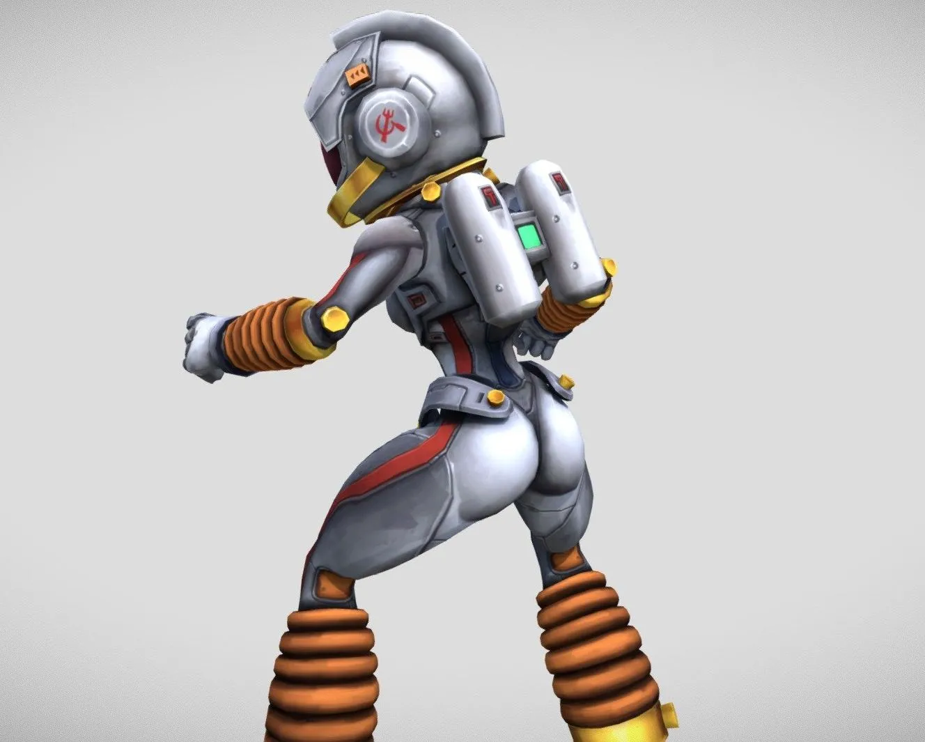 PBR Game 3D Models - Soviet Astronaut Girl