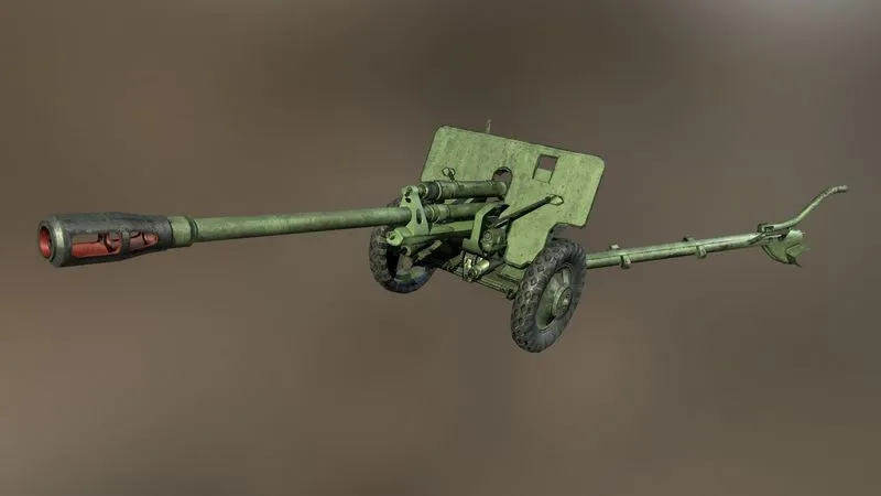 PBR Game 3D Models - Soviet cannon ZIS 3