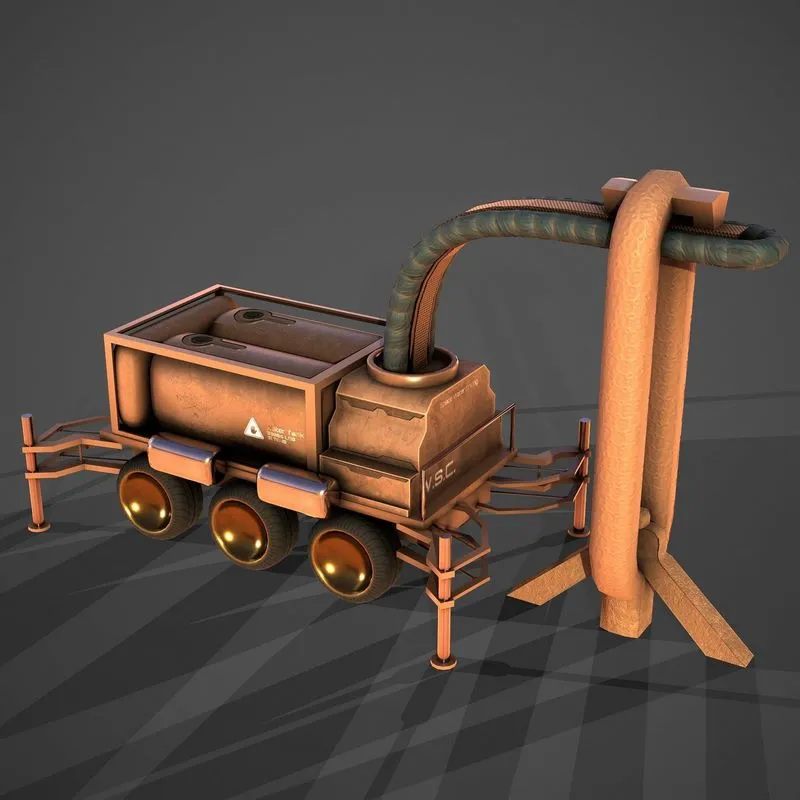 PBR Game 3D Models - Space Mining Vehicle