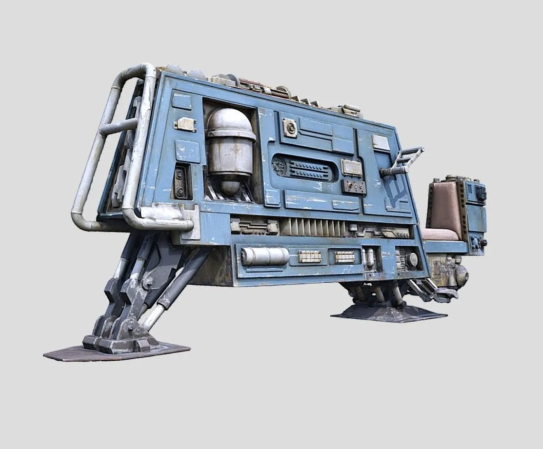 PBR Game 3D Models - Speeder Bike From Star Wars Galaxys Edge