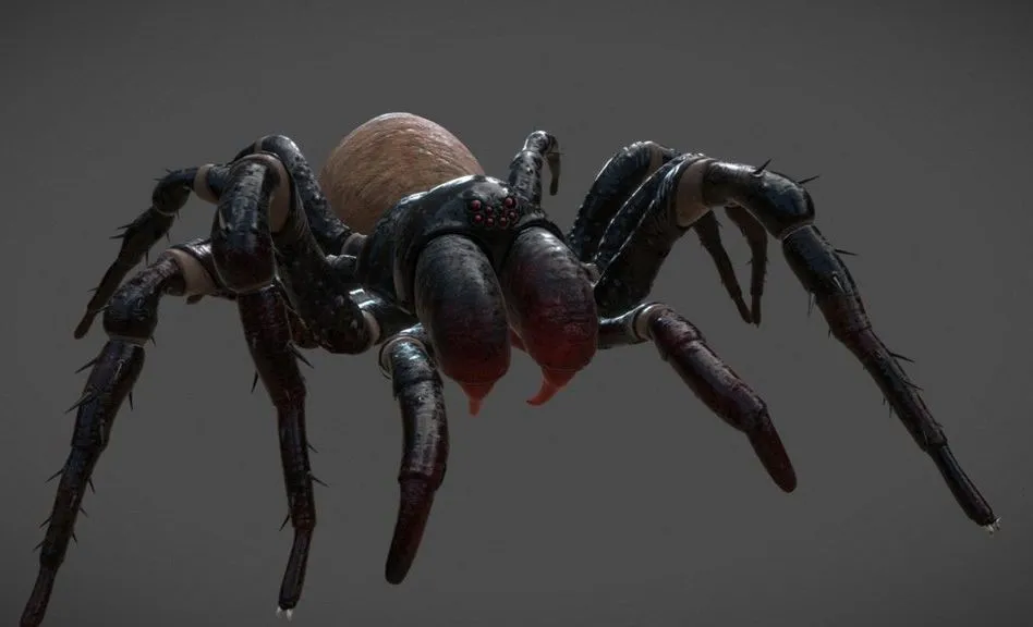 PBR Game 3D Models - Spider for vr game