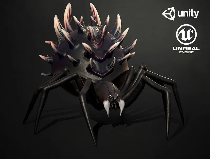 PBR Game 3D Models - Spider insect3