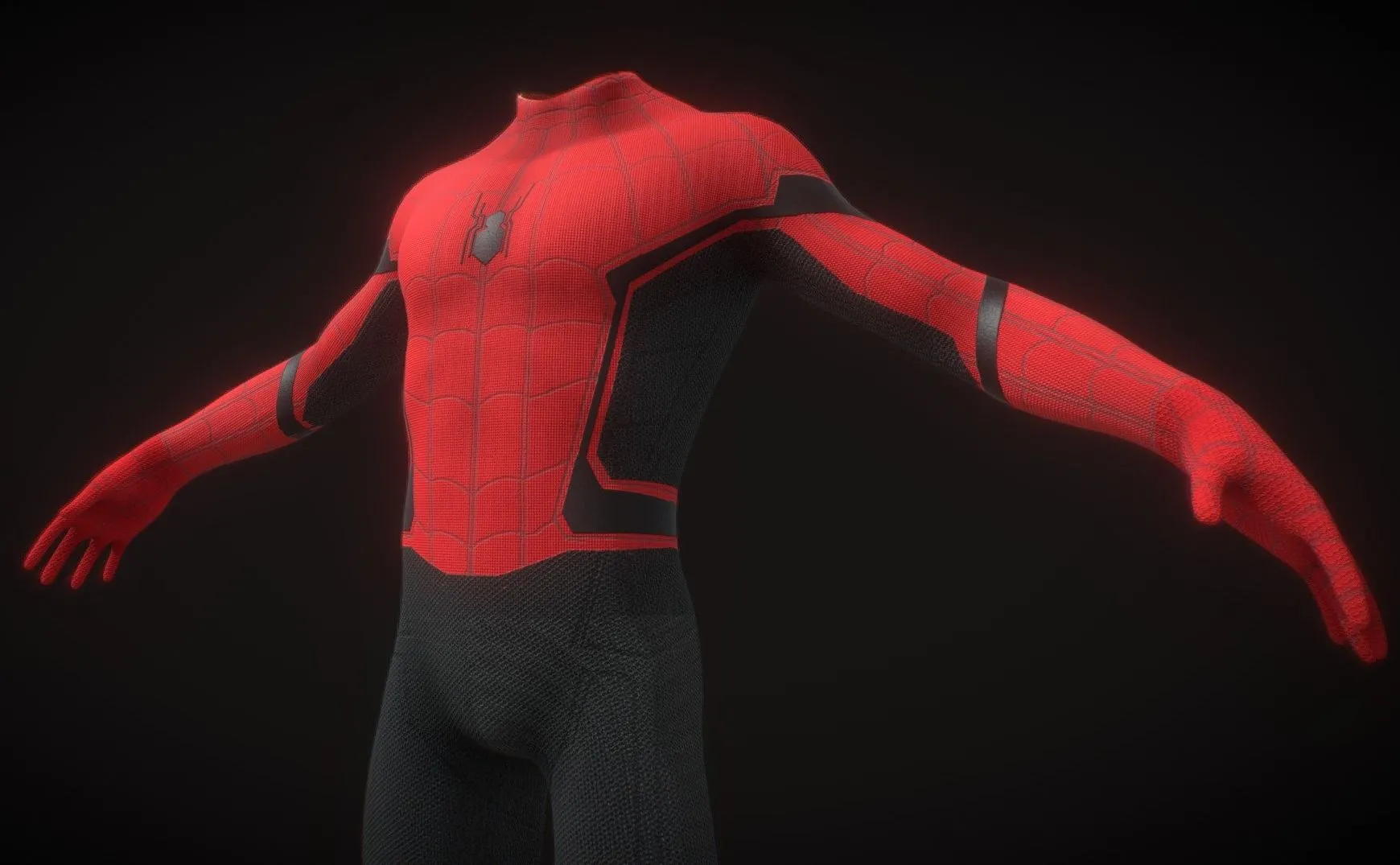 PBR Game 3D Models - Spider Man Dark Stark Suit