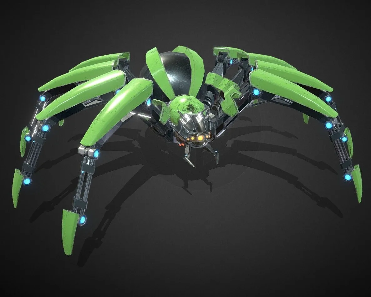PBR Game 3D Models - Spider Robot Pack