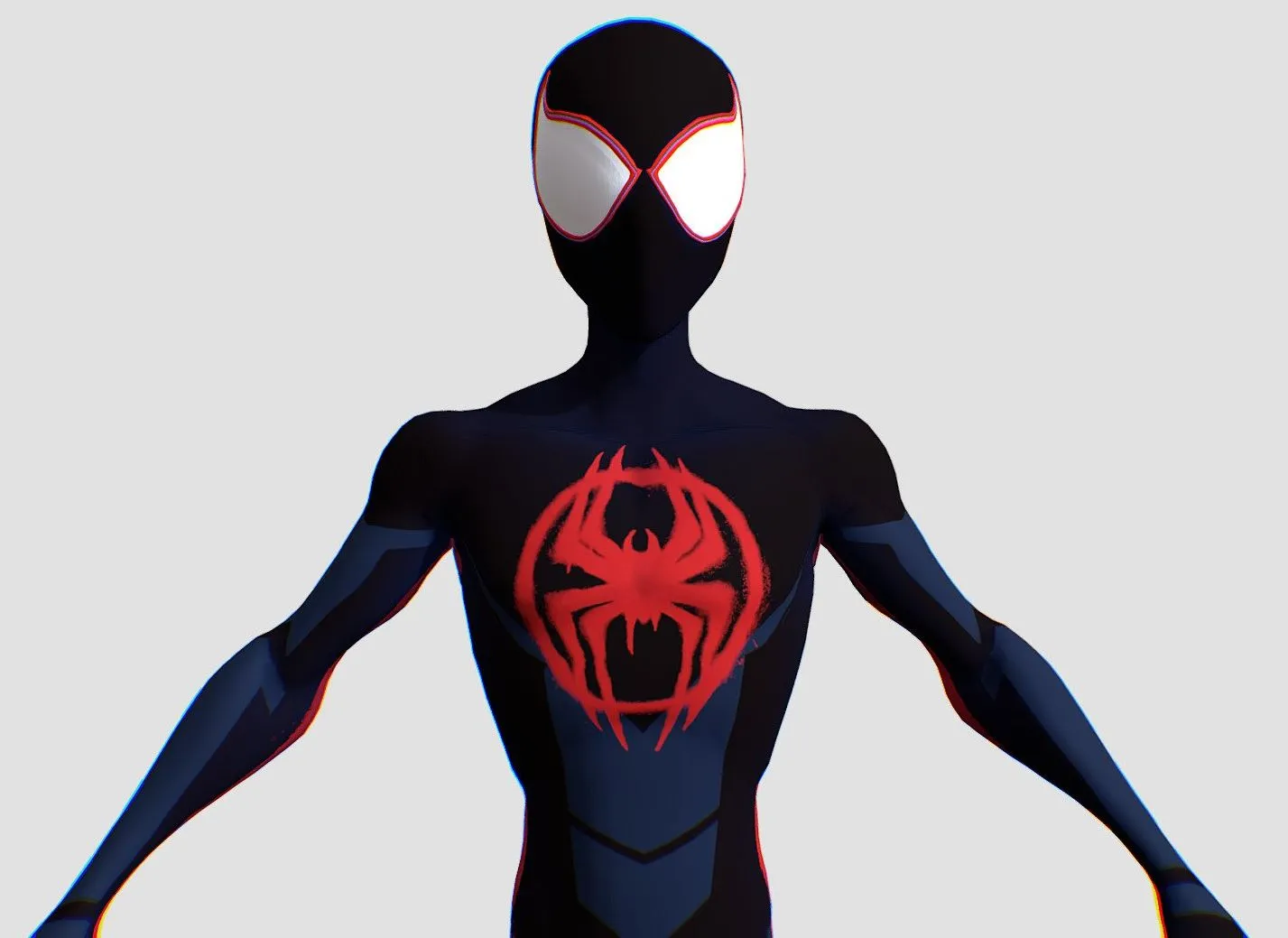 PBR Game 3D Models - Spiderman Miles Morales Rigged Blender