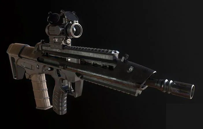 PBR Game 3D Models - ST Kinetics BR18 Assault Rifle