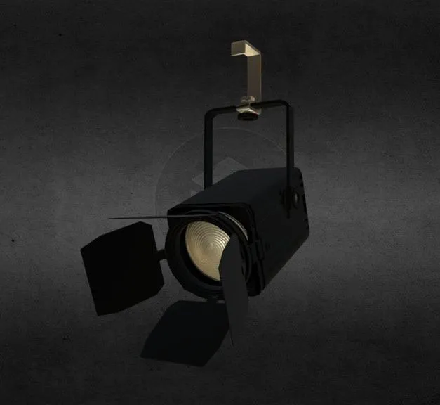 PBR Game 3D Models - Stage Lights Barn Doors