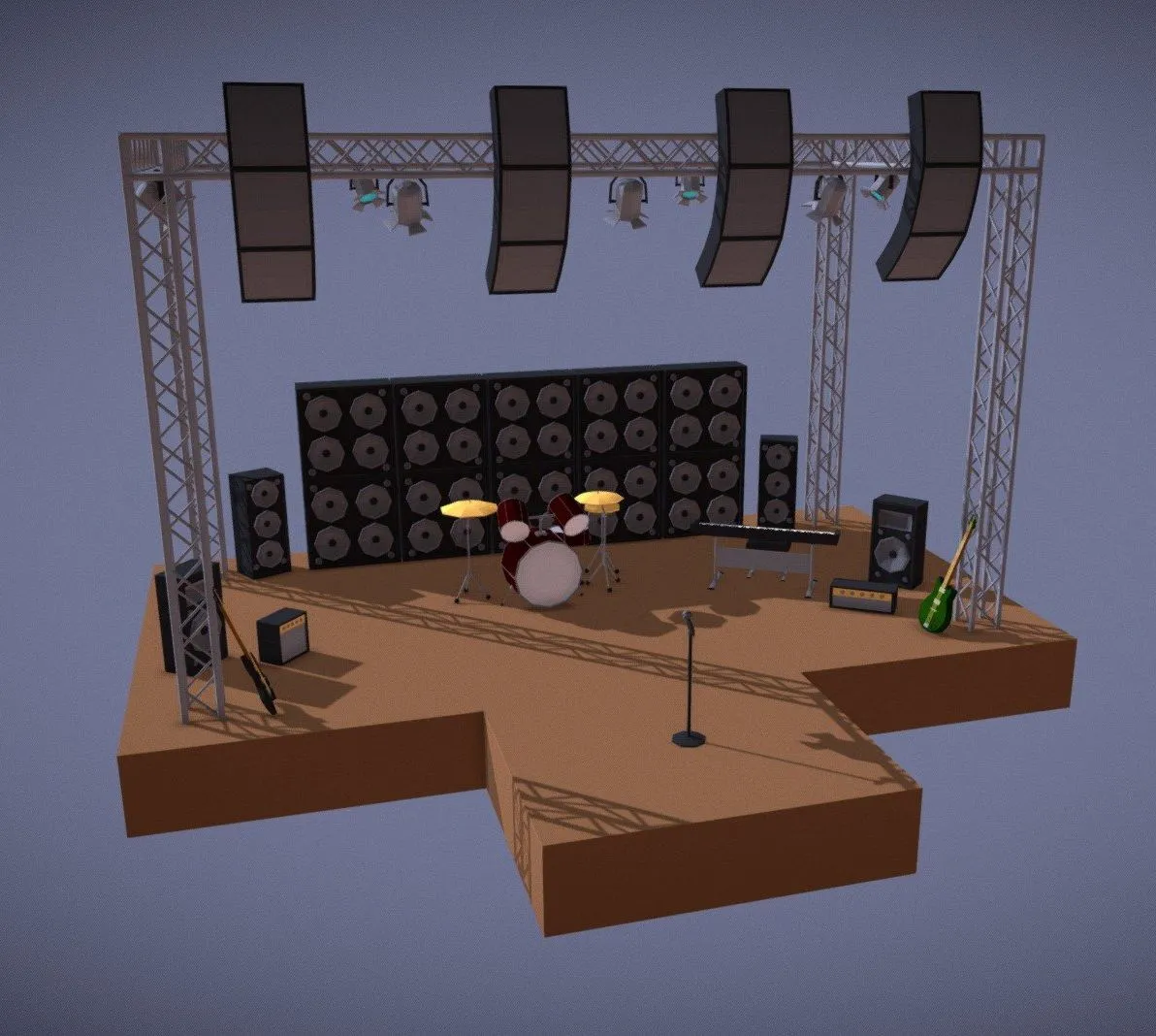PBR Game 3D Models - Stage