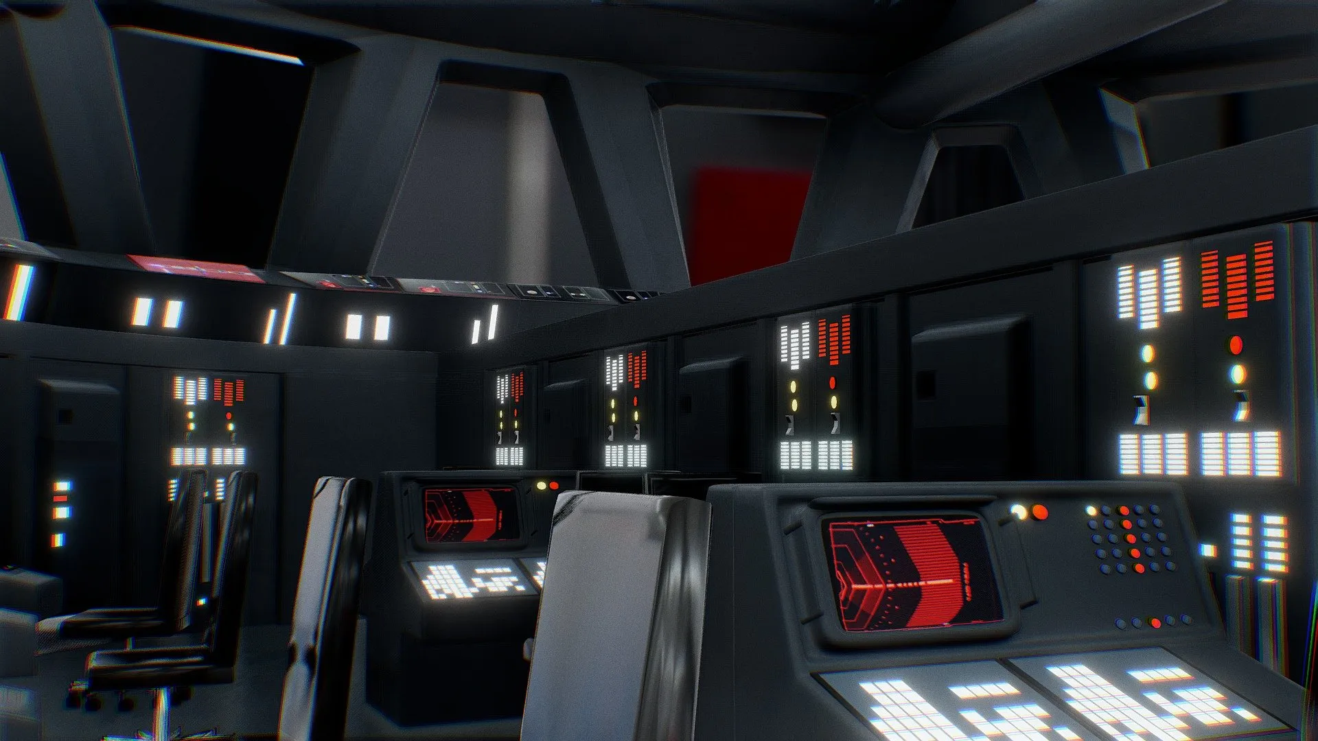 PBR Game 3D Models - Star Destroyer Bridge Star Wars