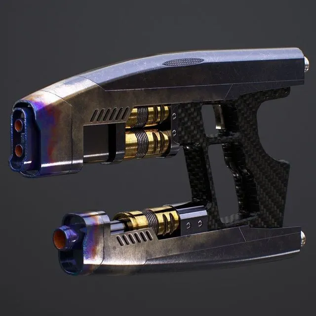 PBR Game 3D Models - Star Lord Gun