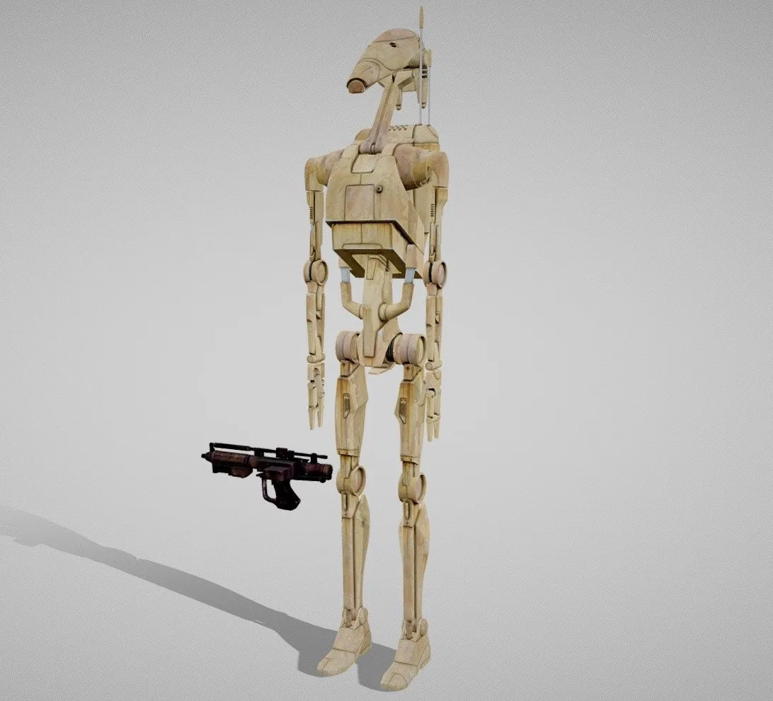 PBR Game 3D Models - Star Wars Battle Droid