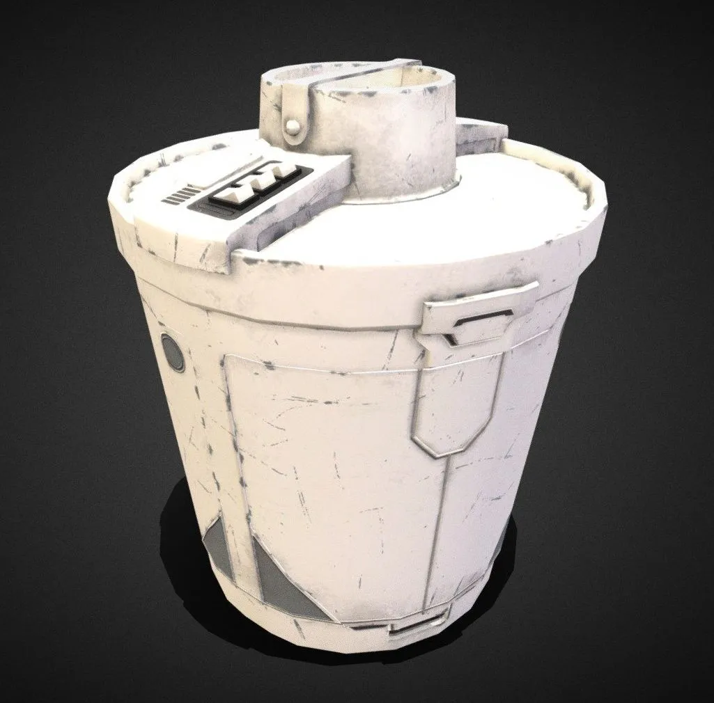 PBR Game 3D Models - Star Wars Camtono Prop Closed