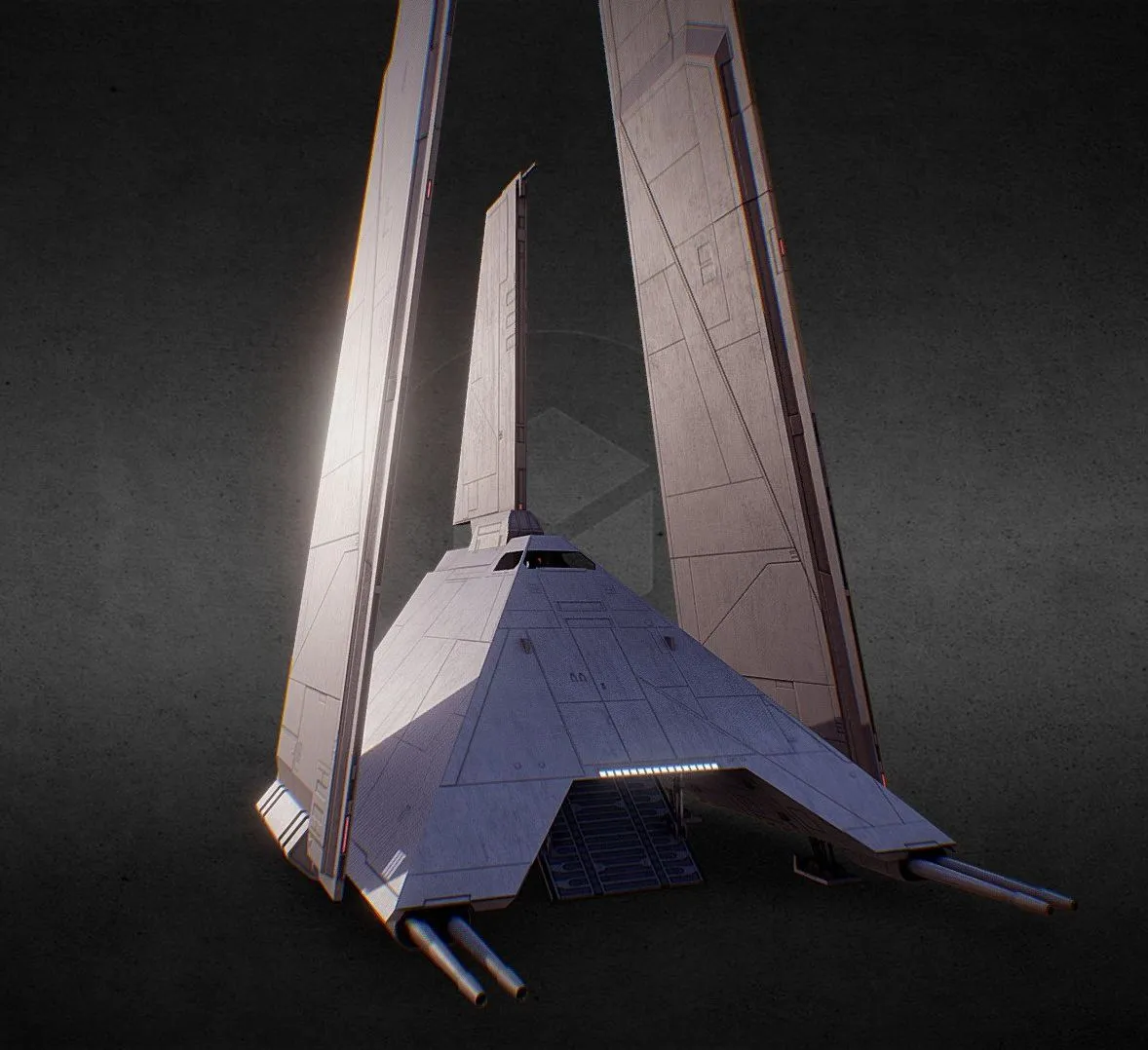 PBR Game 3D Models - Star Wars Krennics Shuttle