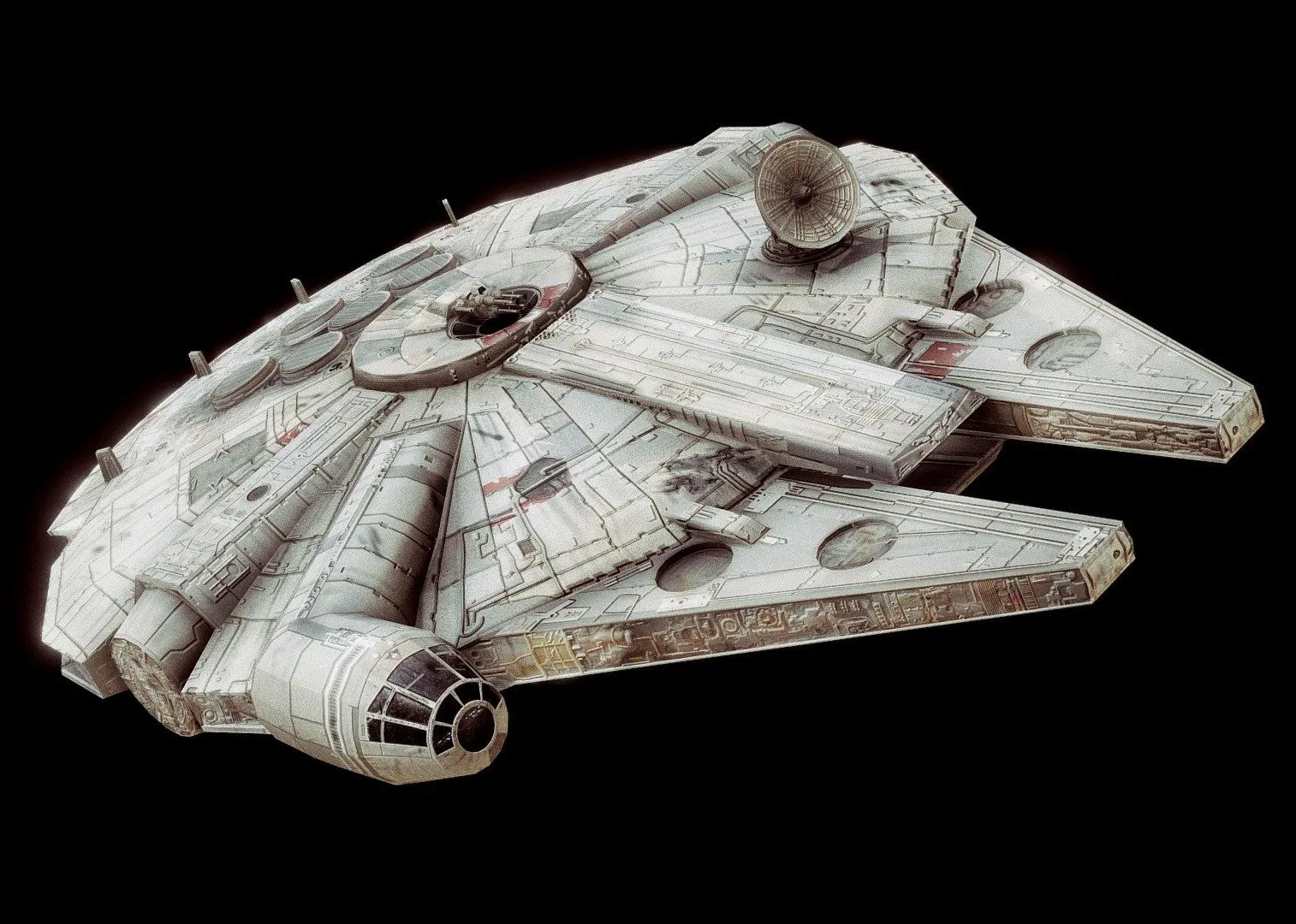 PBR Game 3D Models - Star Wars Millennium Falcon 1977