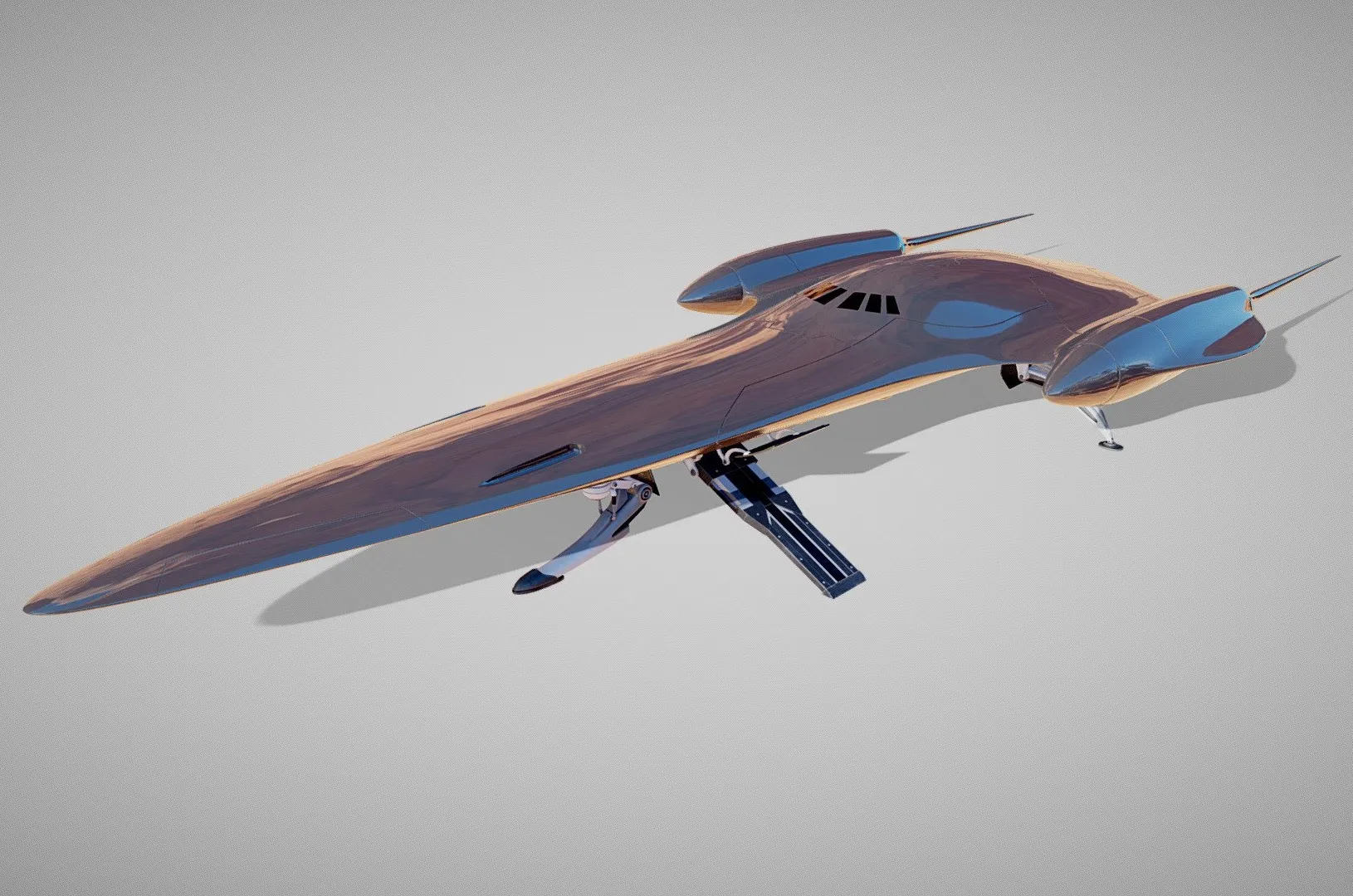 PBR Game 3D Models - Star Wars Naboo Royal Starship