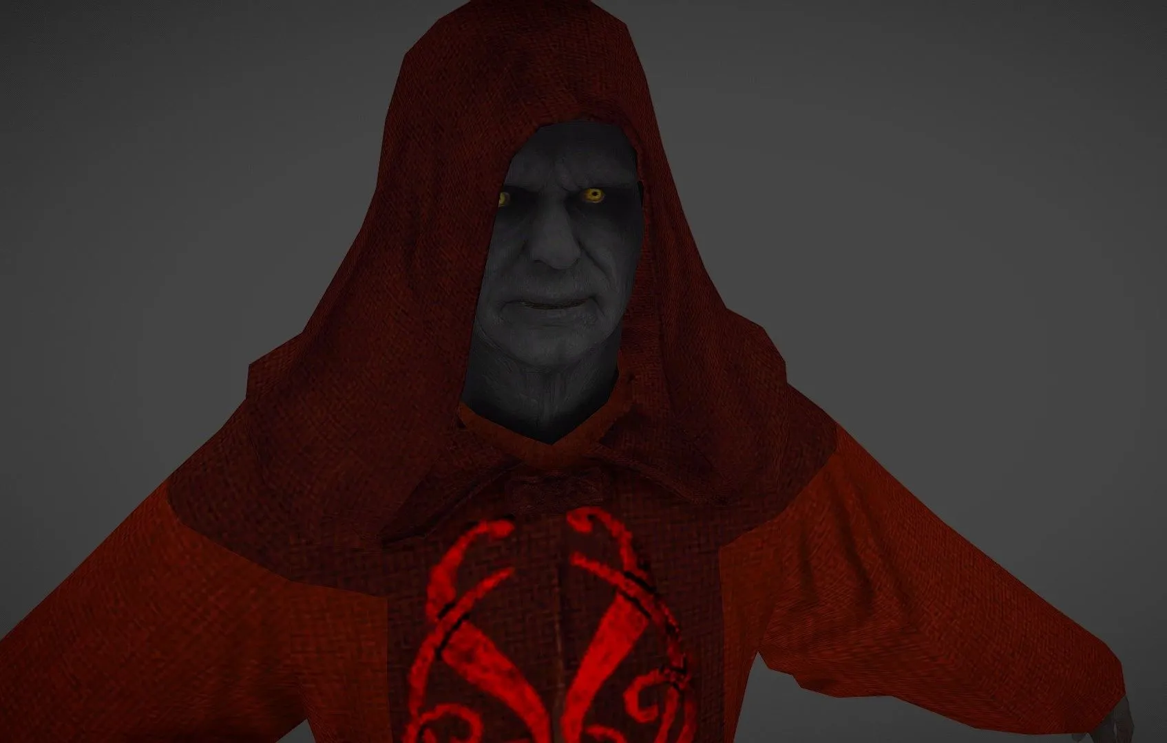 PBR Game 3D Models - Star Wars Red Palpatine 3D Model