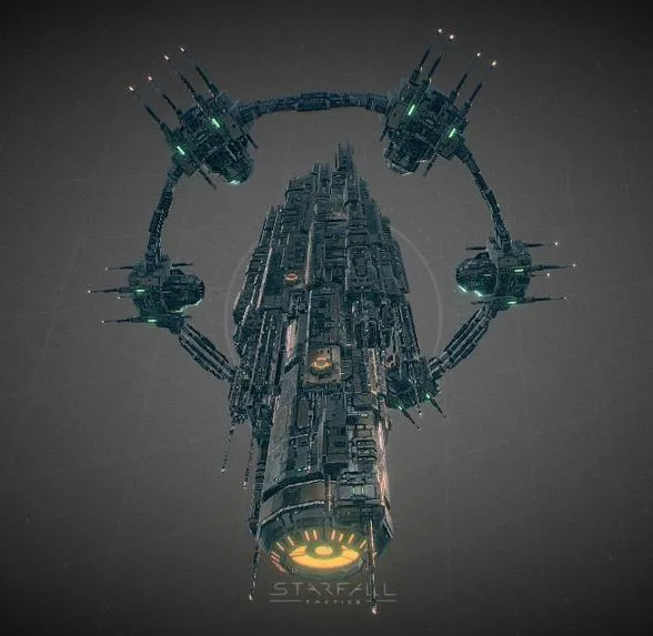 PBR Game 3D Models - Starfall Tactics Rasputin Deprived Mothership