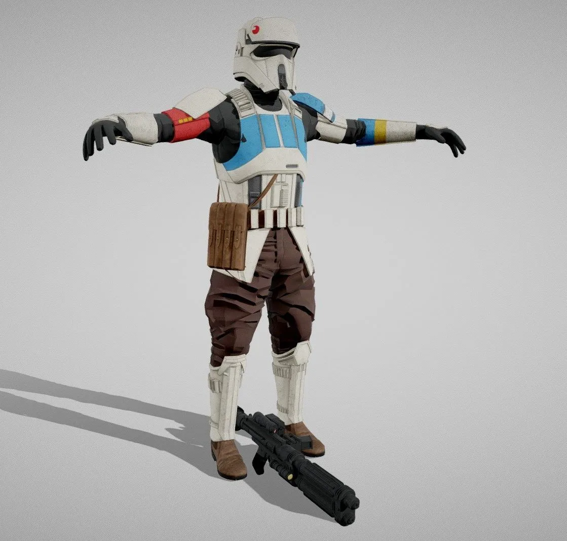 PBR Game 3D Models - Starwars Shoretrooper