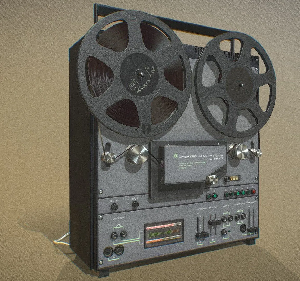 PBR Game 3D Models - Stereophonic Tape Recorder Electronics Ta1 003