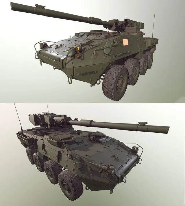 PBR Game 3D Models - Stryker 1128 MGS LP