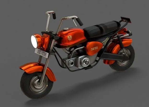 PBR Game 3D Models - Stylized Cartoon Bike