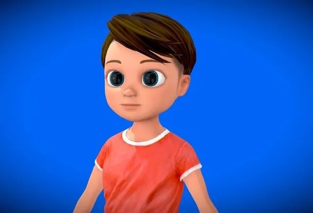 PBR Game 3D Models - Stylized Cartoon Boy Character (Rigged)