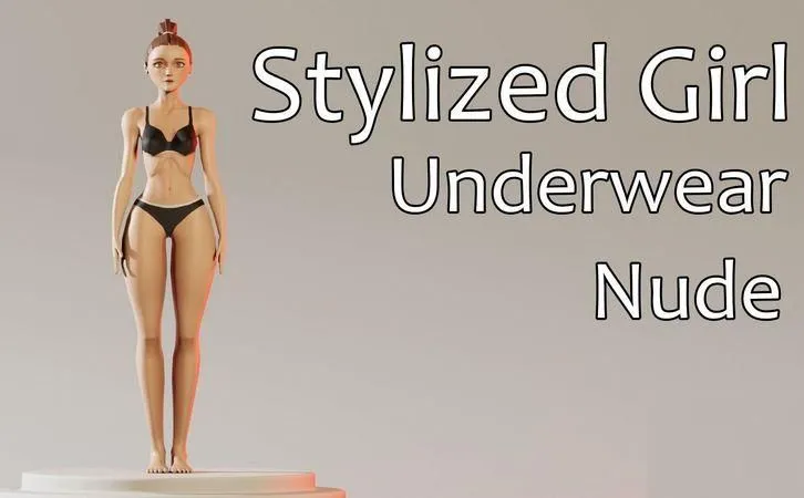 PBR Game 3D Models - Stylized Girl