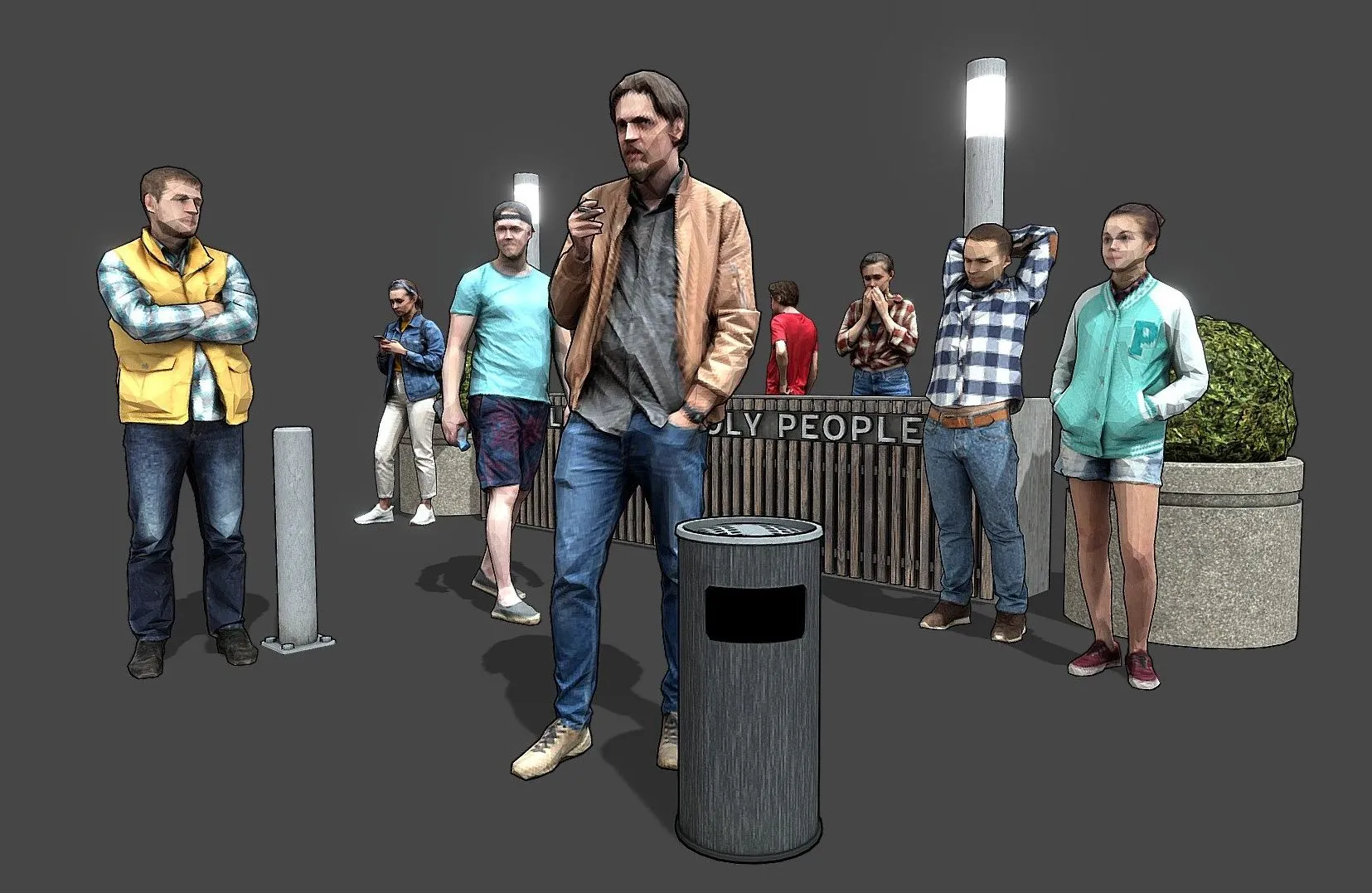 PBR Game 3D Models - Stylized Lowpoly People Casual Pack Vol3