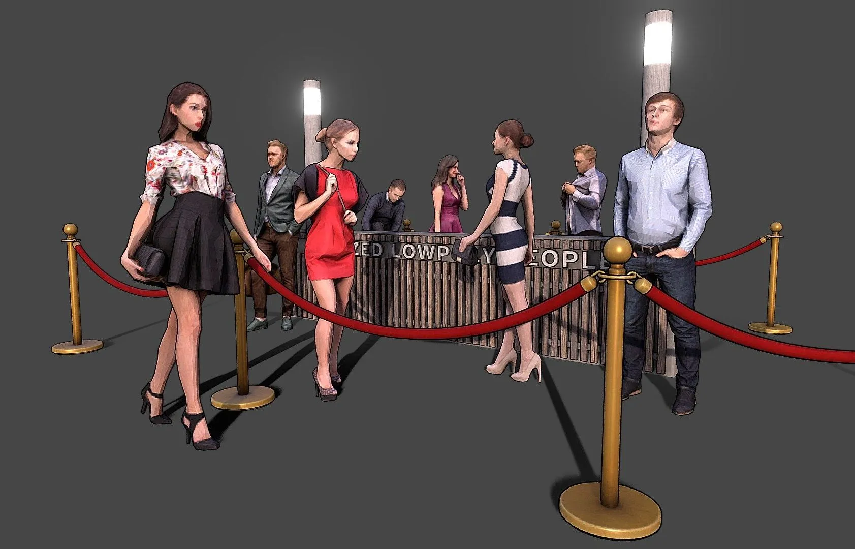 PBR Game 3D Models - Stylized Lowpoly People Casual Pack Vol5