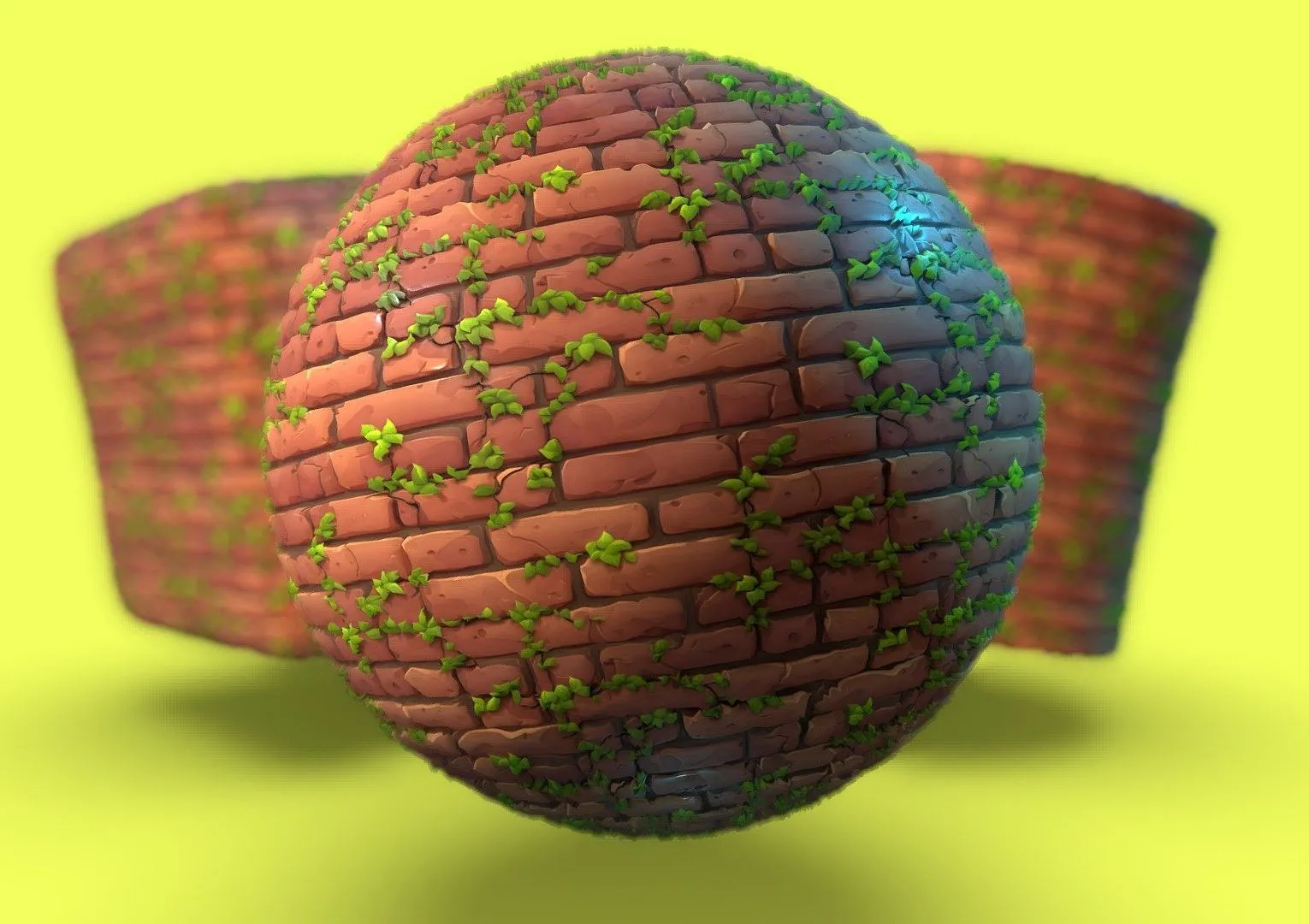 PBR Game 3D Models - Stylized Pbr Texture Material Brick Wall