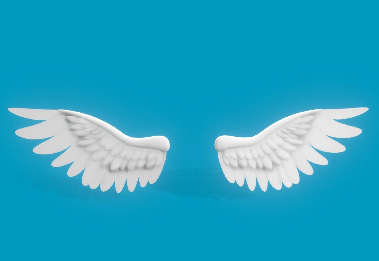 PBR Game 3D Models - Stylized Toon Angel Wings Rigged And Animated