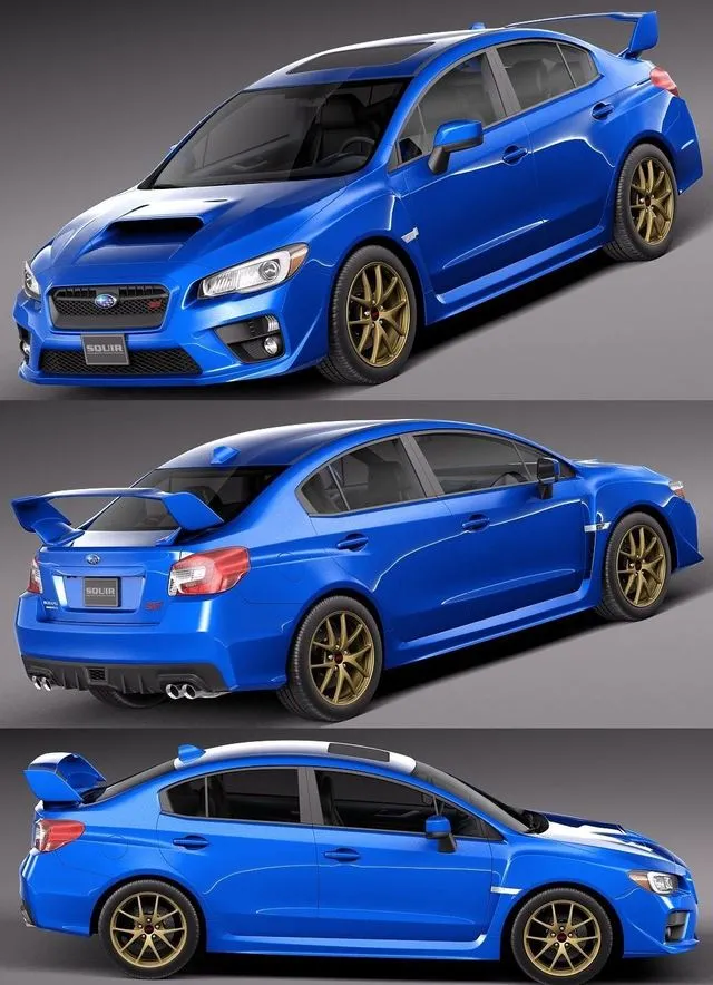 PBR Game 3D Models - Subaru Impreza WRX STI 2015