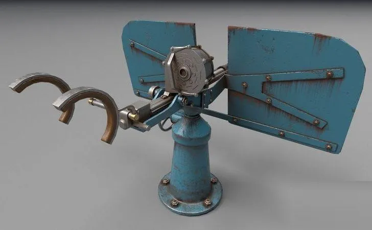 PBR Game 3D Models - Submarine anti-aircraft gun USS Pampanito-SS-383